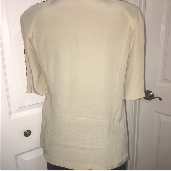 Nanette lepore 100% silk beaded top - Picture 6 of 8